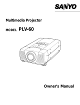 Sanyo PLV-60 User manual