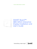 SMART Technologies Board 6052i User manual