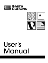 Smith Corona Office 2000 Memory User manual
