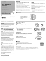 Sony SAL16F28 User manual
