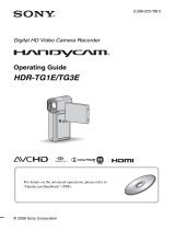 Sony HDR-TG1E User manual