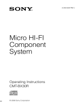 Sony CMT-BX30R User manual