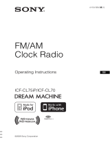 Sony Dream Machine ICF-CL70 User manual