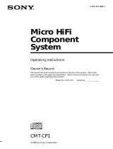 Sony CMT-CP1 - Micro Hi Fi Component System User manual