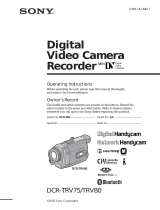 Sony DCR-TRV75 User manual