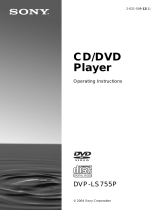 Sony DVP-LS755P User manual