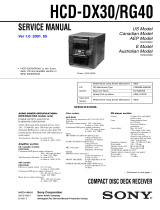 Sony HCD-RG40 User manual