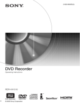 Sony RDR-HX1010 User manual