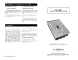 Stanton SA-12 User manual