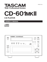 Tascam CD-601MKII User manual