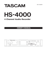 Tascam HS-4000 User manual