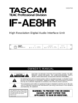Tascam IF-AE8HR User manual