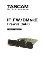 Tascam IF-FW/DMmkII User manual