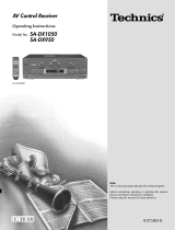 Panasonic SA-DX1050 User manual