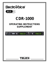 Electro-Voice CDR-1000 Operating instructions