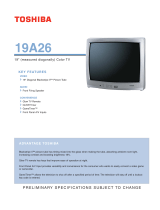 Toshiba 19A26 User manual