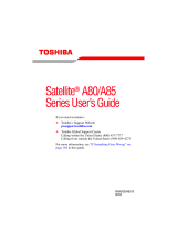 Toshiba A85 User manual