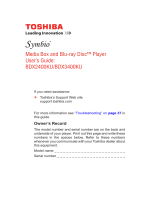 Toshiba BDX3400KU User manual