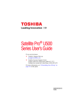 Toshiba U500 User manual