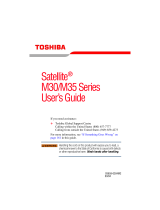 Toshiba M30-S3501 User manual