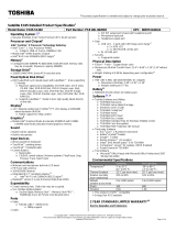 Toshiba PSE10U-002003 User manual
