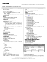 Toshiba PSKFQU-00G008 User manual