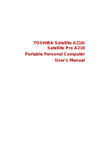 Toshiba A210 (PSAFGC-04L08C) User manual
