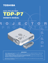 Toshiba TDP-P7 User manual