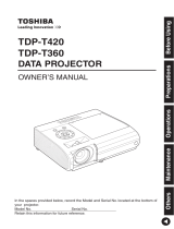 Toshiba TDP-T420 User manual