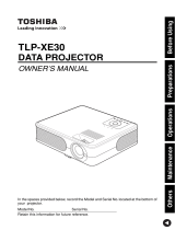 Toshiba TLP-XE30 User manual