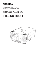 Toshiba TLP-X4100U User manual