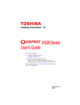 Toshiba X500 User manual