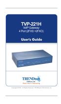 Trendnet TVP- 221H User manual
