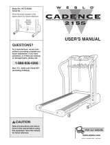 Weslo Cadence 215s Treadmill User manual