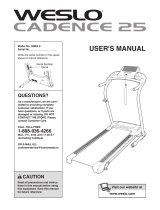 Weslo Cadence 25 Treadmill User manual