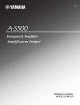 Yamaha A-S500 User manual