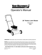 Yard Machines Series 020 User manual