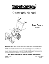 Yard Machines Series 611 User manual