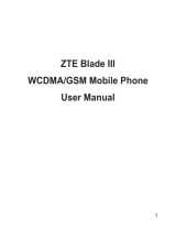 ZTE BLADE III User manual