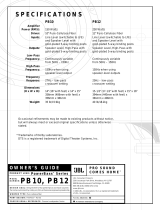 JBL PowerBass PB12 Owner's manual