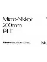 Nikon 200mm F/4 User manual