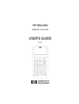 HP 40g Graphing Calculator User manual