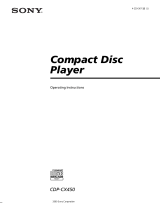 Sony CDPCX450 User manual