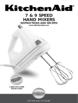 KitchenAid KHM9PER - Hand Mixer Instructions And Recipes Manual