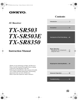 ONKYO TX-SR8350 Owner's manual