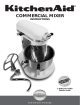 KitchenAid KM25G0XWH - Commercial Series Stand Mixer User manual