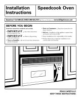 GE SCA2001FSS Installation guide