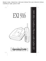 Uniden EXI916 User manual