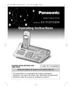 Panasonic KXTCD715 Operating instructions