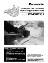 Panasonic KX FHD331 - B/W Thermal Transfer Operating instructions